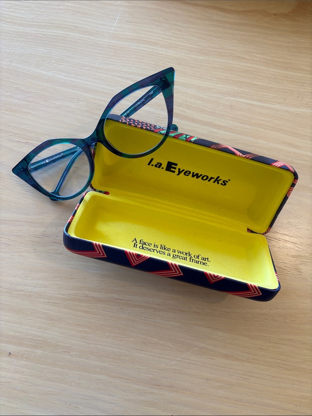 La eyeworks Women's Cat-Eye Glasses in Teal